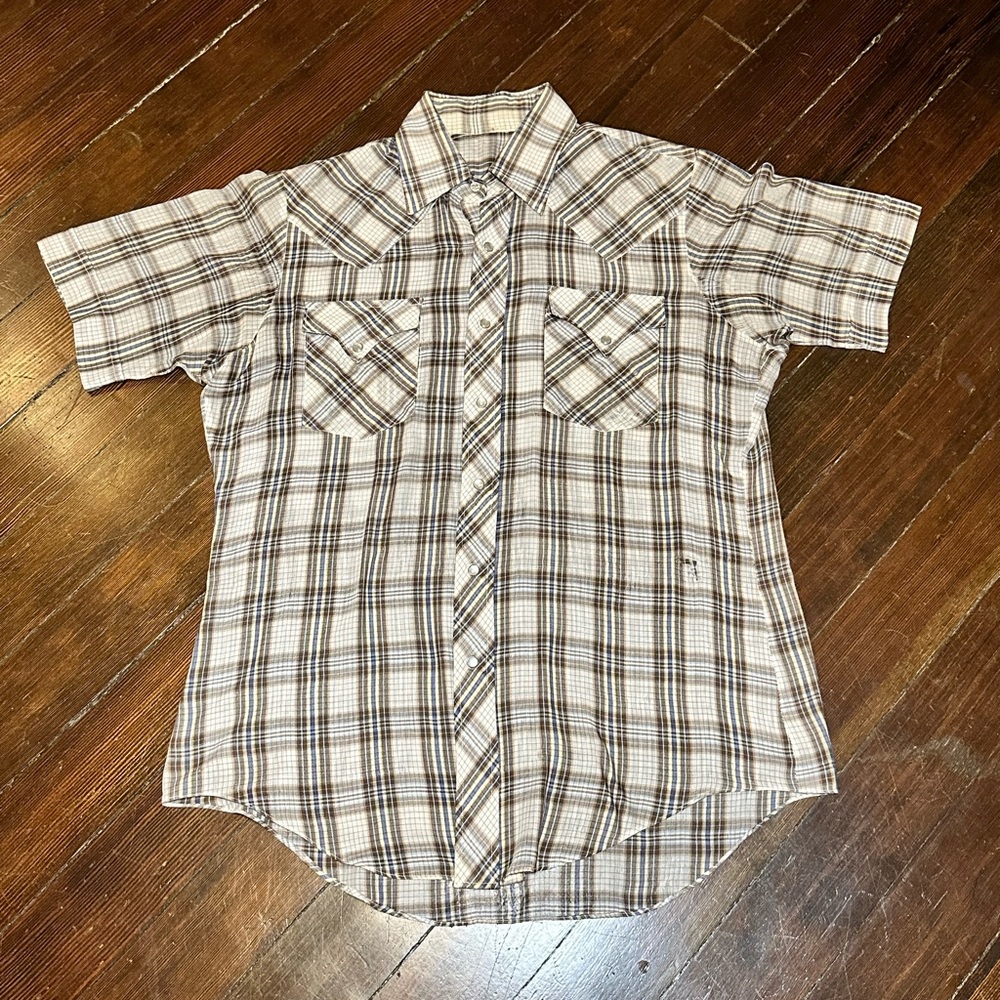 PRE-OWNED WRANGLER MENS WESTERN SHIRT SIZE SMALL